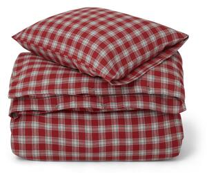 Lexington Red Checked Cotton Flannel bed set 50x60 cm. 150x210 cm