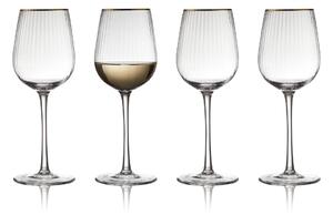 Lyngby Glas Palermo Gold white wine glass 30 cl 4-pack Clear-gold