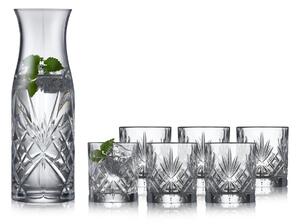 Lyngby Glas Melodia carafe and water glass 7 pieces Crystal