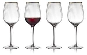 Lyngby Glas Palermo Gold red wine glass 40 cl 4-pack Clear-gold