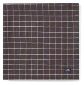 Lexington Checked Cotton Linen tablecloth 150x350 cm Dark grey-beige