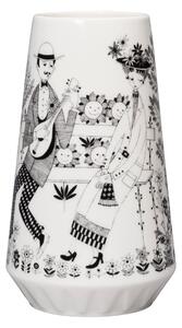 Arabia Emilia vase 19 cm Black-white