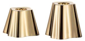 Iittala Aalto candle sticks 50 + 65 mm set of 2 Brass