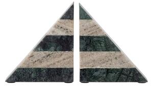 Bloomingville Abir book ends 2-pack Green-white marble