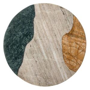 Bloomingville Adelaide cutting board Ø25 cm Green-white-yellow marble