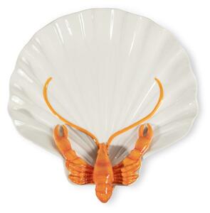 Byon Lobsti serving plate White-orange