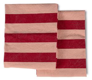 Byon Leya stripe kitchen towel 50x70 cm 2-pack Red-pink