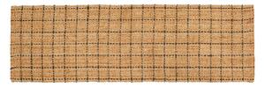 Dixie Freja jute rug checked 80x250 cm Natural-dark Grey