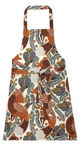 Marimekko Ketunmarja apron Cotton-brown-green