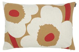 Marimekko Unikko cushion cover 40x60 cm Brown-linen-red