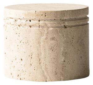 Tell Me More Travertine jar with lid Ø13 cm