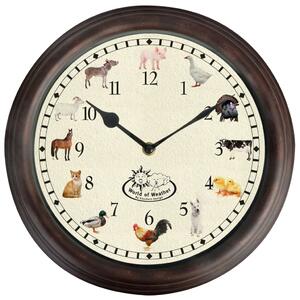 Esschert Design Clock with Farm Animal Sounds