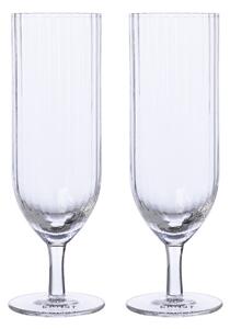 ERNST Ernst champagne glass ribbed 2-pack Clear