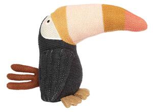 OYOY Trine Toucan plush toy Anthracite-peach