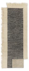 Ferm LIVING Counter hallway rug Charcoal-Off-white, 80x200 cm