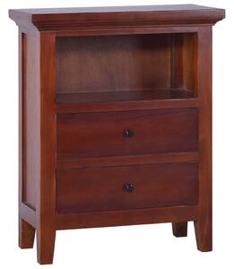 Side Cabinet Classical Brown 60x30x75 cm Solid Mahogany Wood