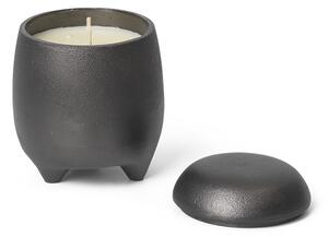 Ferm LIVING Evoke candle in jar Blackened Aluminium