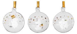 Muurla Moomin Christmas bauble Ø7 cm 3 parts Sparkling stars