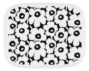 Marimekko Pikkuinen Unikko plate 12x15 cm Black-white