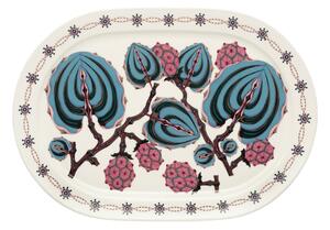 Iittala Taika Sato serving plate oval 41 cm White-multi coloured