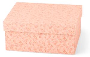 Storage box - Paper. 21.5 x 17.5 x 9.5 cm. - Coral - Søstrene Grene