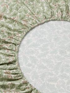 Leafy Arbour Oak Kids Cotton Fitted Sheet | Cot Size | Piglet in Bed