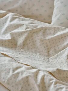 Mellow Green Martha Floral Cotton Flat Sheet | Single | Piglet in Bed