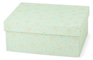 Storage box - 26.5 x 21.5 x 11 cm. - Milky Green - Søstrene Grene
