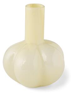 Vase - Glass. 12 x 12 x 15 cm. - Light Yellow - Søstrene Grene