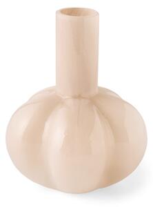 Vase - Glass. 12 x 12 x 15 cm. - Sand - Søstrene Grene