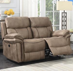 Rasalas Fabric Electric Recliner 2 Seater Sofa - Sahara