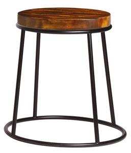 Max 45 Low Stool - RAW - Rustic Aged Wooden Seat Pad