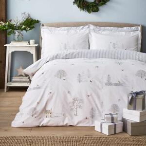 Sophie Allport Snowy Cottage Duvet Cover Bedding Set White