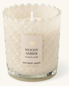 Scented candle Woody Amber - Rapeseed wax/scent/glass. 23 hours. - Warm Grey - Søstrene Grene