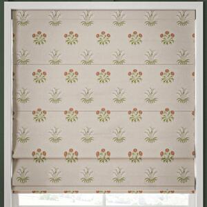 William Morris Lily Flower Embroidery Made To Measure Roman Blind Nettle