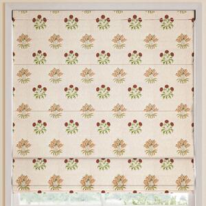 William Morris Lily Flower Embroidery Made To Measure Roman Blind Madder