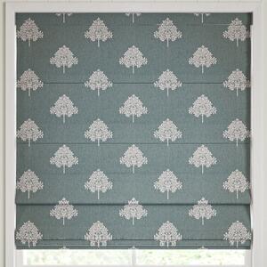 William Morris Marigold Tree Embroidery Made to Measure Roman Blind Woad