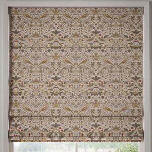 William Morris Strawberry Thief Made to Measure Roman Blind Ochre