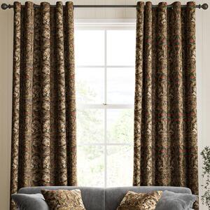 William Morris African Marigold Velvet Made to Measure Curtain Walnut