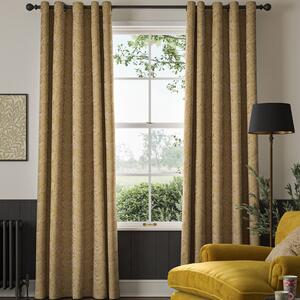 William Morris Larkspur Woven Made to Measure Curtain Ochre