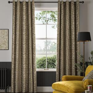 William Morris Pimpernel Velvet Made to Measure Curtain Flint