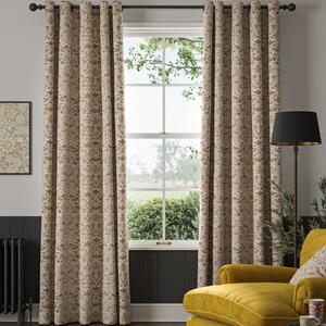 William Morris Strawberry Thief Made to Measure Curtain Ochre