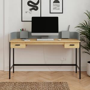 Fenton Modern Curve Wide Desk MultiColoured