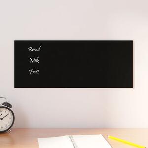 Wall-mounted Magnetic Board Black 50x20 cm Tempered Glass