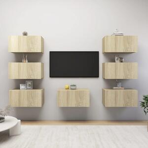 TV Cabinets 7 pcs Sonoma Oak 30.5x30x60 cm Engineered Wood