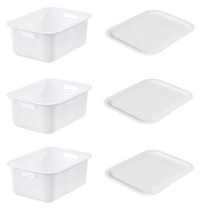 SmartStore Recycled Set of 3 10L Storage Baskets White