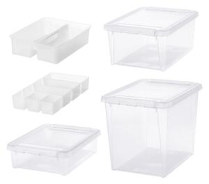 SmartStore Home Bundle Set of 5 Assorted Boxes, Clear