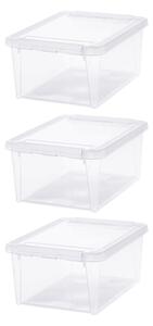 SmartStore Home 14L Set of 3 Boxes, Clear Clear
