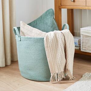 Large Fabric Storage Basket Sage