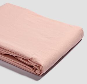 Piglet Salt Pink Cotton Percale Flat Sheet Size Super King
